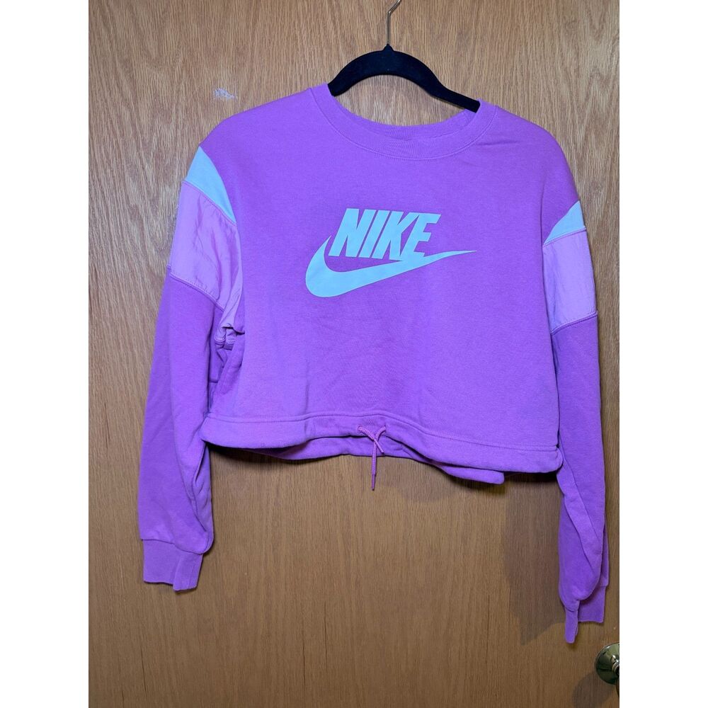 Nike Women’s Cropped Sweatshirt Pink Size M